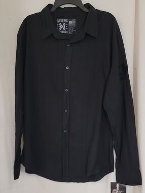 Xtreme Couture Men's Black Long-Sleeve Button-Down Shirt